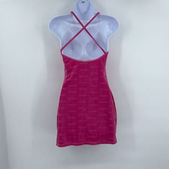 Skims Terry Cloth Pink Spell Out Dress Sz S - Picture 4 of 8